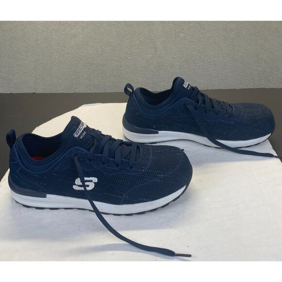 Skechers Womens Bulkin Balran Comp Toe Work Sneaker Navy Size 9.5 - Picture 1 of 12